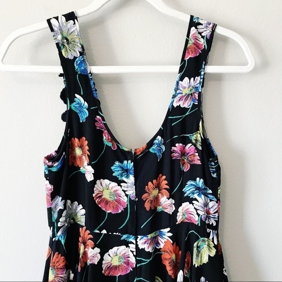 Anthro Moulinette Soeurs Black Floral Dress Size 4 - Picture 8 of 14